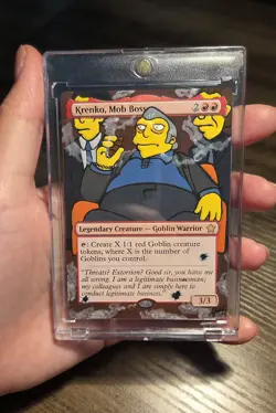 MTG Hand Painted Alter: Fat Tony from the Simpsons as Krenko, Mob Boss - Image 2