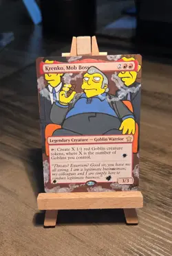 MTG Hand Painted Alter: Fat Tony from the Simpsons as Krenko, Mob Boss - Image 3