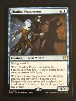 1x Shadow Puppeteers (0012) Commander: Wilds of Eldraine LP MTG Magic x1 MKE - Image 1