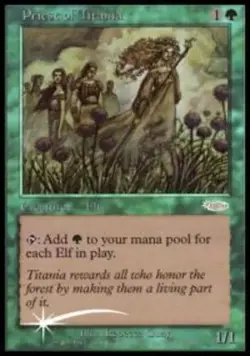 1x Priest of Titania - Foil FNM 2003 Light Play, English FNM Promos MTG Magic - Image 1