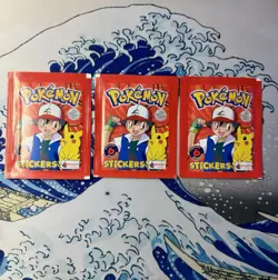 1999 Pokemon Merlin Topps Series 1 Vintage 3 Pack Lot Prism Holo Chase SEALED - Image 1