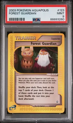 2003 POKEMON AQUAPOLIS 123 FOREST GUARDIAN PSA 9 MINT - Image 1
