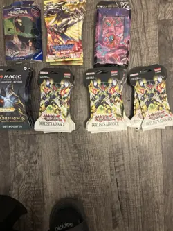 Lot Of TCG 146 Yu Gi Oh Booster Packs 7 Pokemon Battle Decks More - Image 2