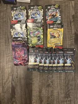Lot Of TCG 146 Yu Gi Oh Booster Packs 7 Pokemon Battle Decks More - Image 3