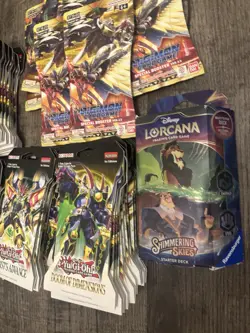 Lot Of TCG 146 Yu Gi Oh Booster Packs 7 Pokemon Battle Decks More - Image 4