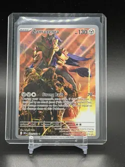 2025 Pokemon Destined Rivals Zamazenta Illustration Rare 201/182 - Image 1