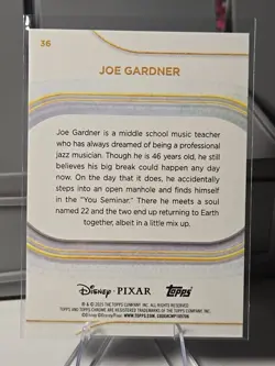 2025 Topps Chrome Disney Soul Yellow Mini Diamond Joe Gardner #38 - Image 2