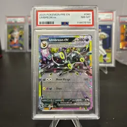 2025 Pokemon PRE EN Prismatic Evolutions Umbreon EX #060 PSA 8 - Image 1