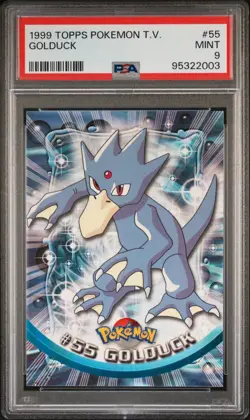 Topps Pokemon Golduck #55 Non-Holo Series 1 TV Animation Edition, PSA 9 - Image 1