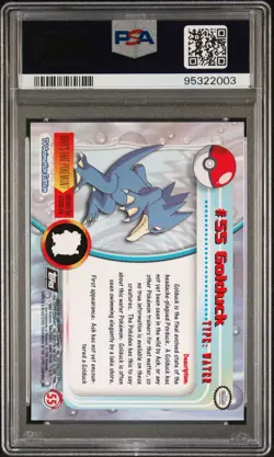 Topps Pokemon Golduck #55 Non-Holo Series 1 TV Animation Edition, PSA 9 - Image 2