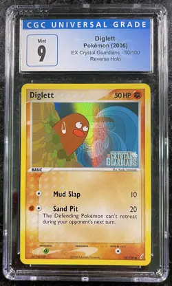 CGC 9 MINT | Diglett Reverse Holo 50/100 | EX Crystal Guardians | Pokemon TCG - Image 1