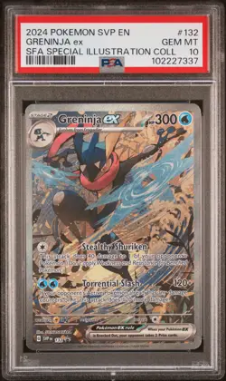 2024 POKEMON SVP EN-SV BLACK STAR PROMO #132 GRENINJA EX PSA 10 - Image 1