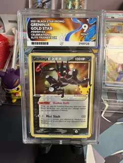 Pokemon TCG Greninja Gold Star SWSH144 Celebrations ACE Graded 9 Certified - Image 1