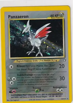 Pokemon Karte Neo Genesis Nr. 13/111 Panzaeron Holo deutsch 2 - Image 1