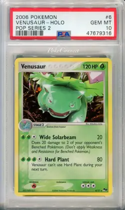 PSA 10 GEM MINT Pokemon VENUSAUR Holo Rare POP Series 2 #6/17 LOW POP - Image 1