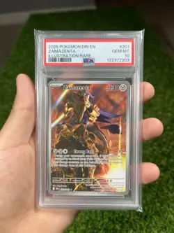 Pokemon TCG Zamazenta 201/182 Holo Illustration Rare SV Destined Rivals PSA 10 - Image 1