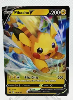 Pokemon TCG - Pikachu V - SWSH285 - Holo - Black Star Promo - Crown Zenith - LP - Image 1