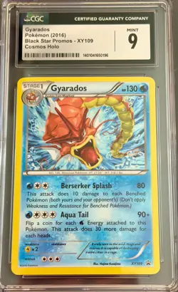 Pokemon Gyarados XY109 Promo - CGC 9 Mint - XY Black Star Promo - Holo Water - Image 1