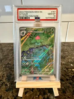 Ivysaur 167/165 PSA 10 Pokemon Scarlet & Violet 151 Holo Illustration Rare 2023 - Image 1