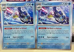 (Set Of 2) Pokemon Mega Evolution TCG Holo Foil Card - Clawitzer (038/132) - Image 1