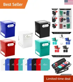 100+ Card Capacity Deck Boxes Set of 5: Water-Resistant & Stylish TCG Storage - Image 1