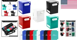 100+ Card Capacity Deck Boxes Set of 5: Water-Resistant & Stylish TCG Storage - Image 2