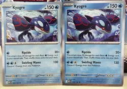 (Set Of 2) Pokemon Mega Evolution TCG Holo Foil Card - Kyogre (034/132) - Image 1