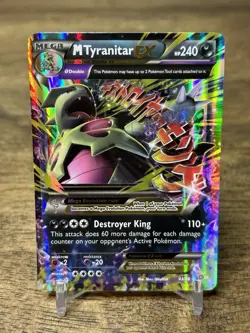 Pokemon TCG Mega M Tyranitar EX Holo Ultra Rare Card Ancient Origins 43/98 - Image 1