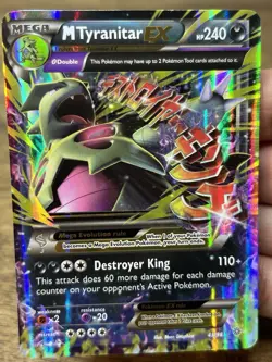 Pokemon TCG Mega M Tyranitar EX Holo Ultra Rare Card Ancient Origins 43/98 - Image 3
