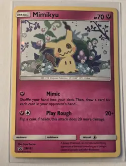 Mimikyu Promo SM163 Team Up Blister Pokemon Card Sun & Moon Holo - Image 1