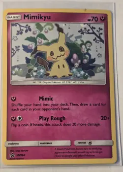 Mimikyu Promo SM163 Team Up Blister Pokemon Card Sun & Moon Holo - Image 2