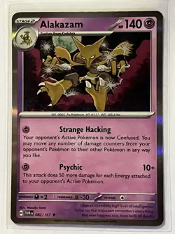 Pokemon Alakazam TCG Holo Rare Card 82/167 Twilight Masquerade - Image 1