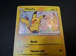 2019 Pokemon Team Up Pikachu Holo Promo #SM162 Black Star Promo Card - Image 4