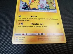 2019 Pokemon Team Up Pikachu Holo Promo #SM162 Black Star Promo Card - Image 5