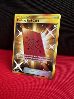 Red Peeking Card 169/156 GOLD Holo - SM: Ultra Prism - NM/M - Image 1