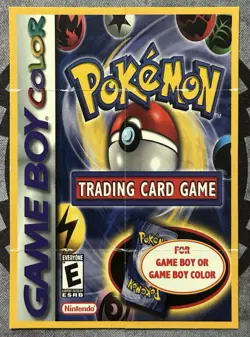POKEMON Trading Card Game TGC Promo Item FLIP/FOLDING CARD Gameboy Color - MP - Image 1