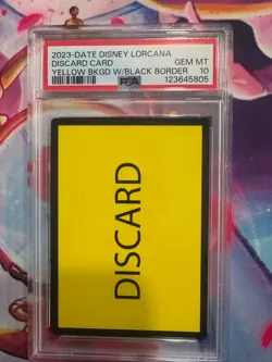 2023-DATE DISNEY LORCANA FILLER CARD DISCARD CARD YELLOW BACKGROUND - PSA 10 - Image 1