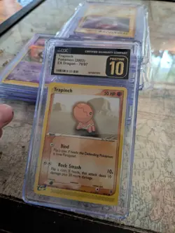 (POP 5) 2003 Pokemon CGC 10 PRISTINE Trapinch EX Dragon 79/97 eReader Card - Image 1