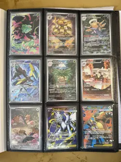 18 Card Pokemon Lot Mega Evolutions IRs Promos EXs Starter Binder W/Binder - Image 1