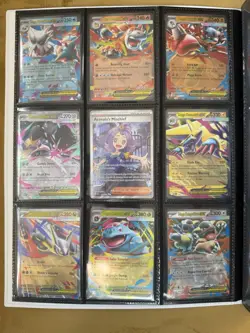 18 Card Pokemon Lot Mega Evolutions IRs Promos EXs Starter Binder W/Binder - Image 2