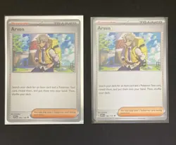 Pokemon TCG Arven Supporter Trainer Card Lot, SV Base 166/198, OBF 186/197 - Image 1