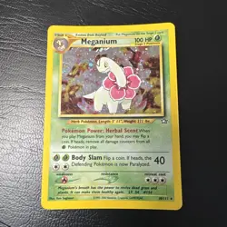 Pokemon Meganium Holo Rare TCG Card Neo Genesis 10/111 Unlimited LP - Image 1