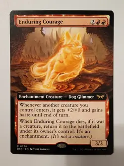Mtg Duskmourn Enduring Courage Extended Art NM - Image 1