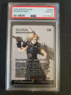 MTG Final Fantasy Cloud Strife #42 Non-Foil PSA 10 - Image 1