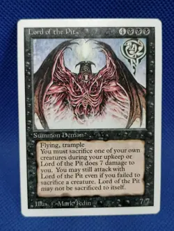 MTG Lord of the Pit Revised 1994 LP Rare Magic The Gathering - Image 1