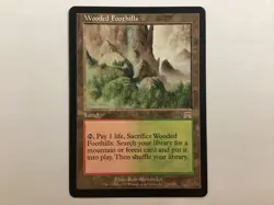 MTG Onslaught WOODED FOOTHILLS LP (0114) Graded Power - Image 1