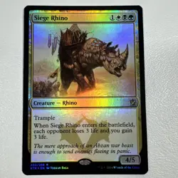 Siege Rhino {Foil} NM Rare #200 Khans of Tarkir MTG - Image 1