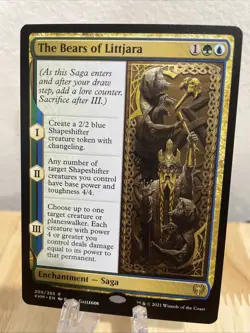 MTG The Bears of Littjara Regular #205/285 Kaldheim Rare KHM NM/M - Image 1