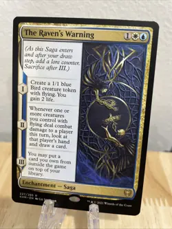 MTG The Raven's Warning Regular #227/285 Kaldheim Rare KHM NM/M - Image 1