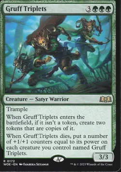Gruff Triplets 2023 MTG #172 Expansion/Rare Wilds of Eldraine - Image 1